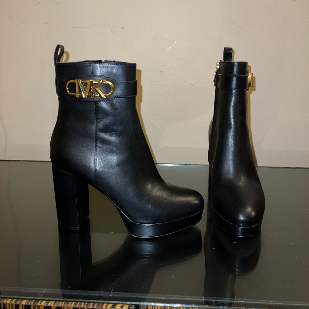 Michael Kors Black Platform Booties